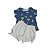 Conjunto Estrela Camiseta e Shorts Rosa e Marinho - Imagem 1