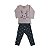 Conjunto Body e Calça Coelhinho Rosa e Preto - Imagem 1