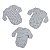 KIt Body Manga Longa Estampado Feminino - Imagem 1