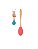 Colher de silicone com cabo de madeira candy - Imagem 1
