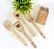 Conjunto de Utensílios de 30cm em Bambu 5 PÇS Personalizado - Imagem 2