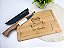 Kit para Churrasco - Tábua Bambu 32x20cm e Faca Artesanal 7 polegadas Personalizados - Imagem 2