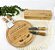 Kit Para Queijo Bambu C/ Base 6 Pçs Personalizado - Batizado - Imagem 1