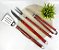 Conjunto com 4 Utensílios para Churrasco Personalizado - Cabo de Madeira - Imagem 6