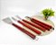 Conjunto com 4 Utensílios para Churrasco Personalizado - Cabo de Madeira - Imagem 7