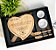 Kit Petisqueira Bambu Formato Coração 5 Pçs Personalizado - Casamento - Imagem 1
