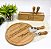 Kit Para Queijo Bambu C/ Base 6 Pçs Personalizado - Casamento - Imagem 2