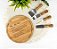 Kit Para Queijo Bambu 5 Pçs Personalizado - Casamento - Imagem 1