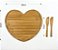 Kit Tábua Bambu Formato Coração C/2 Espátulas Personalizado - Batizado - Imagem 7