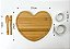 Kit Para Petisco Bambu Formato Coração 5 Pçs Personalizado - Mãe - Imagem 4