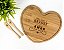 Kit Tábua Bambu Formato Coração C/2 Espátulas Personalizado - Mãe - Imagem 1