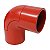 COTOVELO COM JANELA PVC ANTICHAMA 90 1/2" - VERMELHO - Imagem 2