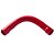 CURVA COM BOLSA PVC ANTICHAMA 90° 1/2" - VERMELHO - Imagem 1