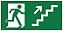 PLACA ROTA DE FUGA ESCADA ACIMA DIREITA - Imagem 1