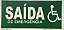 PLACA SAIDA DE EMERGÊNCIA COM ACESSIBILIDADE - Imagem 1