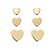 Brinco Trio Mini Coração - Imagem 1