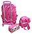 Kit Escolar Mochila Princesas Disney Com Carrinho de Rodinha, Lancheira Térmica e Estojo - Imagem 2