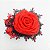 Rosa para Cabelo - Super luxo - Vermelha com mini rosas - Imagem 1