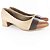 Sapato Usaflex Salto Baixo Cor Marron Canela-Nude Blush - Imagem 1