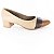 Sapato Usaflex Salto Baixo Cor Marron Canela-Nude Blush - Imagem 2