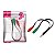 Adaptador P3 Macho x 2 P2 Femea Chipsce - Imagem 1