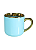 Caneca Imperial 400 ml alça e borda dourada - Imagem 2