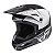 Capacete Fly Kinetic Straight Edge Preto/Branco - Imagem 1