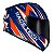 Capacete Race Tech Hit Fuzzy Azul/Laranja - Imagem 4