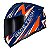 Capacete Race Tech Hit Fuzzy Azul/Laranja - Imagem 1