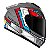 Capacete Race Tech Hit Android Cinza/Vermelho - Imagem 1