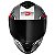 Capacete Race Tech Hit Android Cinza/Vermelho - Imagem 3