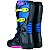 Bota ASW Image Enduro Preto/Azul/Amarelo Fluor/Pink Motocros - Imagem 4