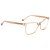 Óculos de Grau Ana Hickmann AH6364 T02/54 Rosa Transparente/Dourado - Imagem 1
