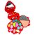 Kit de Maquiagem Teen Morango Love Colors Hello Beauty HB-646 - Box c/ 12 unid - Imagem 3