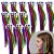 Cartela com 06 unidades de Mechas Coloridas de Cabelo com Mini Presilha - Pcte c/ 12 unid - Imagem 1
