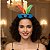 Tiara de Carnaval com Penas Coloridas e Máscara com Glitter - Pcte c/ 12 unid - Imagem 4