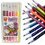 Kit 12 Canetas Brush Pen Coloridas - Ponta Pincel - Lettering e Desenhos - 716-12 - Kit c/ 03 unid - Imagem 2