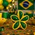 Presilha Para Cabelo Grande Verde e Amarelo Copa - Imagem 3
