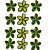 Presilha Para Cabelo Grande Verde e Amarelo Copa - Pcte 12 unid - Imagem 1