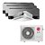 Ar Condicionado Multi Inverter LG 36.000 BTUS Q/F 220V (+1x Cassete 4 Vias 12.000 BTUS +3x Art Cool 12.000 BTUS) - Imagem 1
