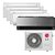 Ar Condicionado Multi Inverter LG 36.000 BTUS Q/F 220V +3x Cassete 1 Via 9.000 BTUS (+1x High Wall  9.000 BTUS +1x Art Cool  18.000 BTUS) - Imagem 1