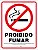 Adesivo de sinalização "PROIBIDO FUMAR"  19,5cm x 15cm - Imagem 1