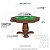 Mesa de Jogos de cartas, de luxo com gavetas e porta copo feita em  madeira maciça de jequitibá - Imagem 2