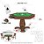 Mesa de Jogos de cartas, de luxo com gavetas e porta copo feita em  madeira maciça de jequitibá - Imagem 4