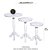 conjunto mesa-ninho italiana de madeira maciça - Imagem 2