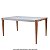 mesa de jantar 6 lugares tampo de vidro clean - Imagem 2