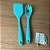 Kit Utensílios de Silicone Verde Piscina – Pegador de Macarrão + Espátula Lisa - Imagem 1