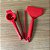 Kit Utensílios de Cozinha Vermelho – Espremedor de Limão + Pegador Pequeno + Espátula Larga - Imagem 1