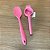 Kit Utensílios de Cozinha Rosa – Espátula Redonda de Silicone + Espremedor de Limão - Imagem 1