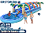 Pista Molhada RADICAL SLIDE (2x1: pista e piscina com água ou espuma) (12m x 3m / altura: 2,30m) - Imagem 1